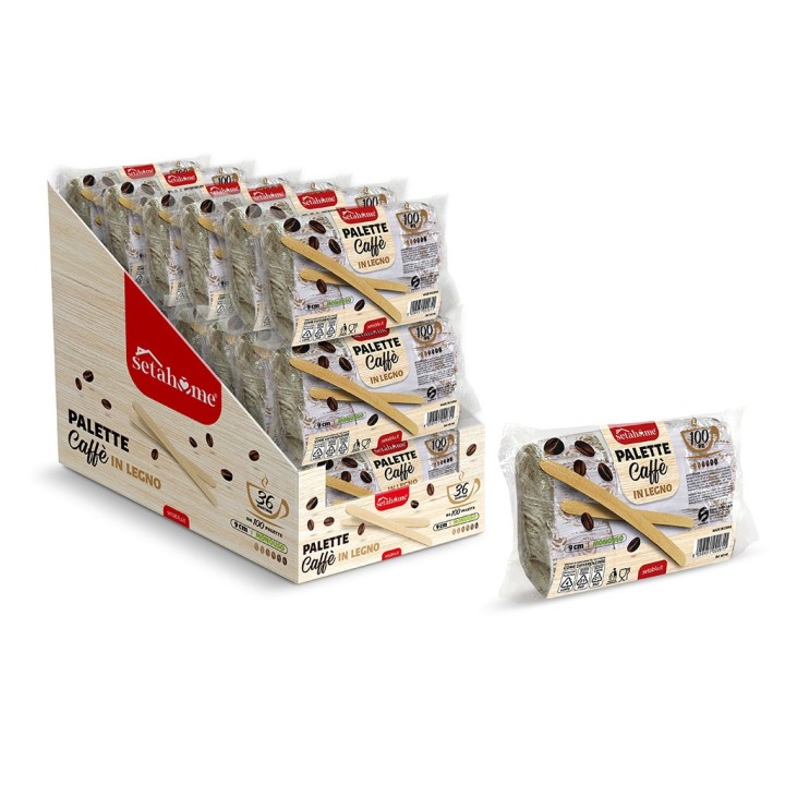 PALETTE CAFFE' DI LEGNO 100PZ