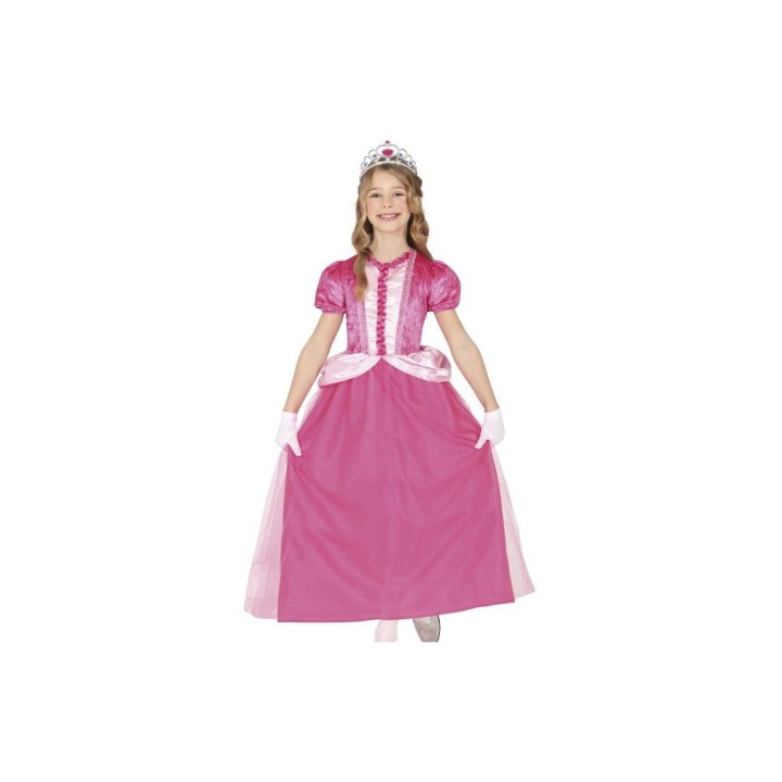 COSTUME PRINCIPESSA ROSA BIMBA 7- 9 ANNI