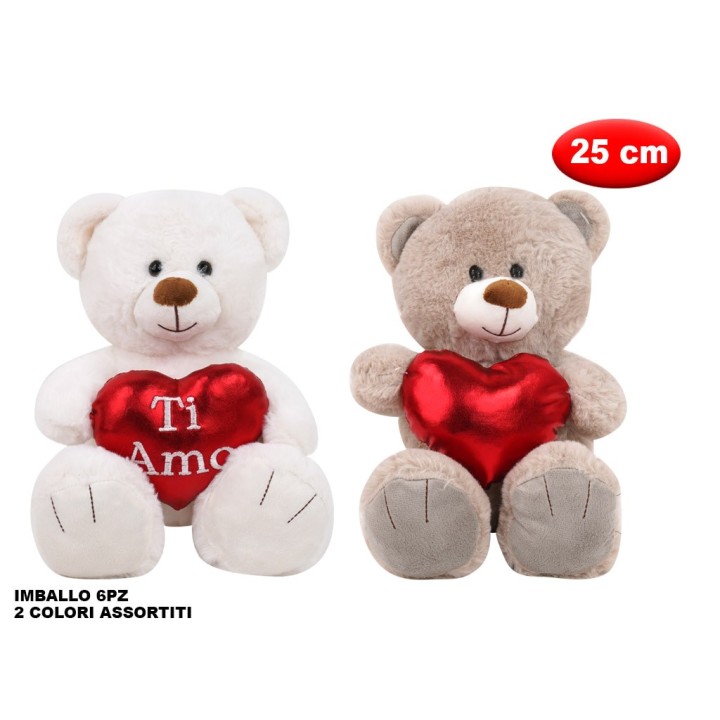 PELUCHE CON CUORE 25CM