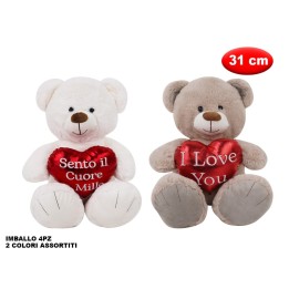 PELUCHE CON CUORE 31CM