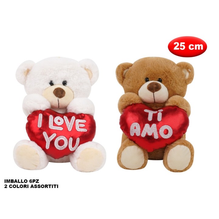 PELUCHE CON CUORE 25CM