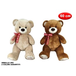 PELUCHE ORSO CON FIOCCO MORBIDì 60CM