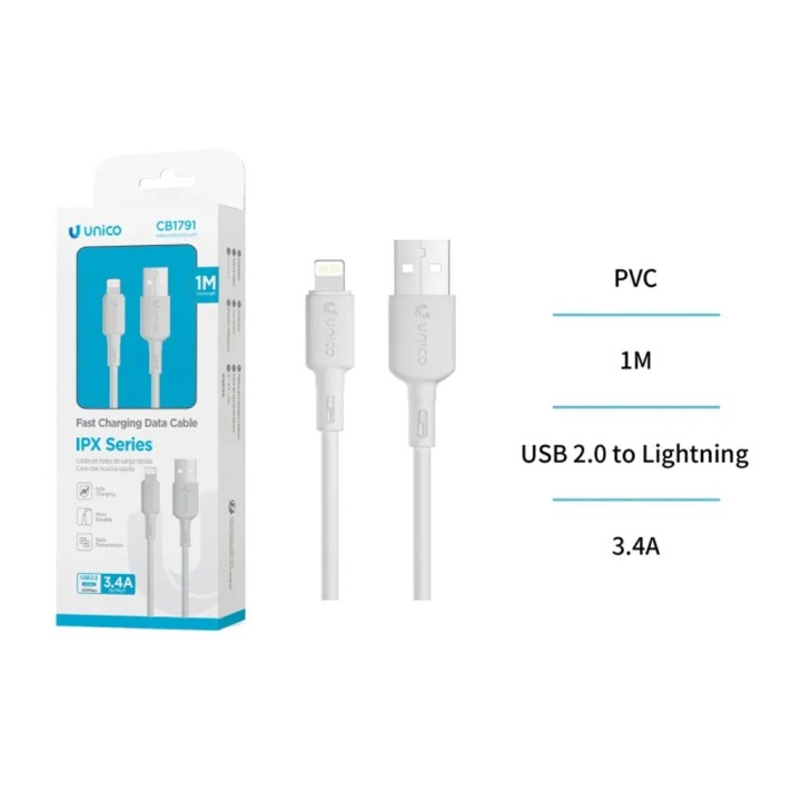 CAVO DATI A-L 3,4A 1M CB1791 BIANCO