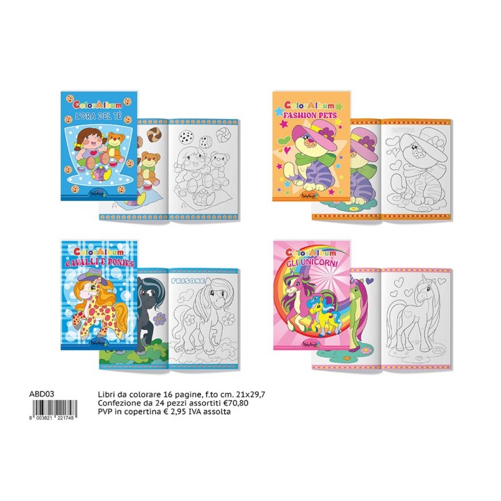 LIBRI DA COLORARE 16 PG. ASSORTITI