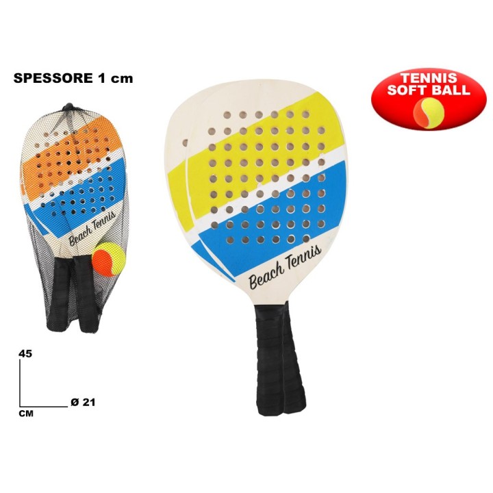 RACCHETTONI LEGNO BEACH TENNIS + SACCA