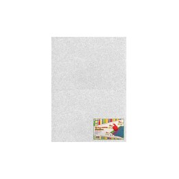 FOGLIO GOMMA EVA GLITTER 40X60 2M BIANCO