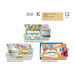 BIGLIETTO COMPLEANNO PORTASOLDI BC.9051