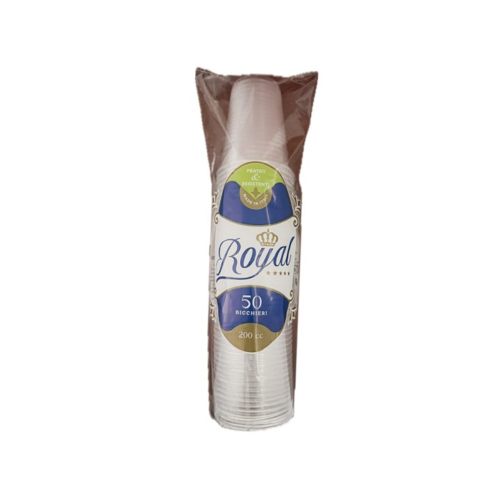ROYAL BICCHIERI TRASPARENTI 200CC 50PZ