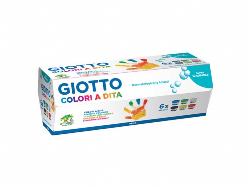 GIOTTO COLORI A DITA 6 BARATTOLI ASS