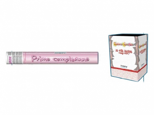 TUBO SPARACORIANDOLI 1 COMPLEAN.ROSA