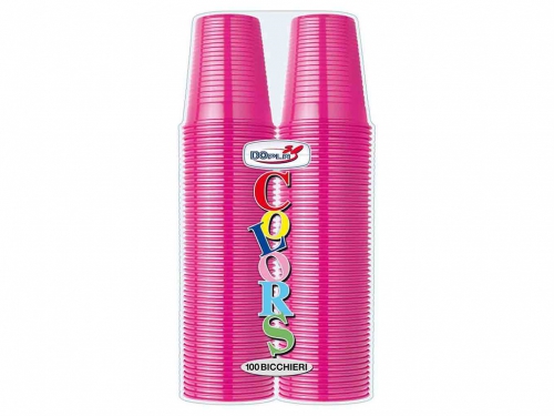 DOPLA BICCHIERI 200 ML PZ.100 FUCSIA