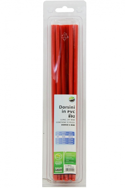 DORSETTI IN PVC 6MM CF.10PZ. ROSSO
