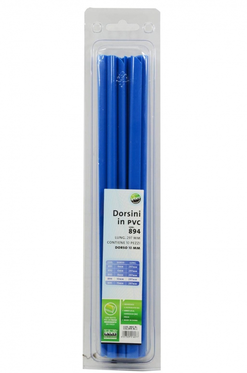 DORSETTI IN PVC 10MM. CF10 BLU