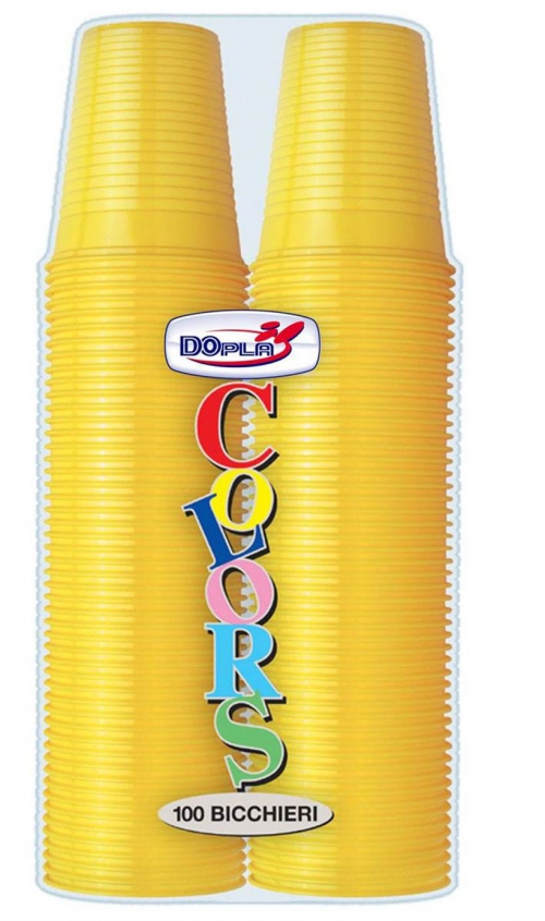 DOPLA BICCHIERI 200ML PZ.100 GIALLO