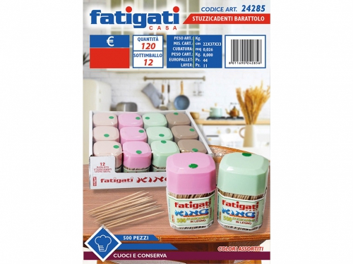 STUZZICADENTI IN BARATTOLO 500 PZ. 24285