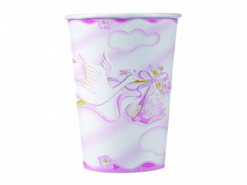 10 BICCHIERI CC200 CICOGNA ROSA