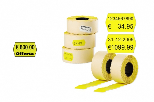ETICHETTE 26X16 FL.GIALLO REMOVIBILI