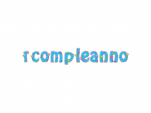 FESTONE 1°COMPLEANNO LETTERE CANDY CELES