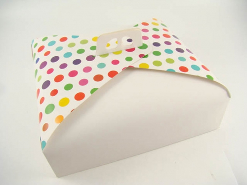 PORTA TORTA CM. 29X29 BIANCO/POIS ASS.