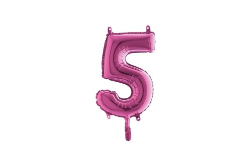 PALLONE MYLAR NUMERO 5 CM.102 FUXIA (5)