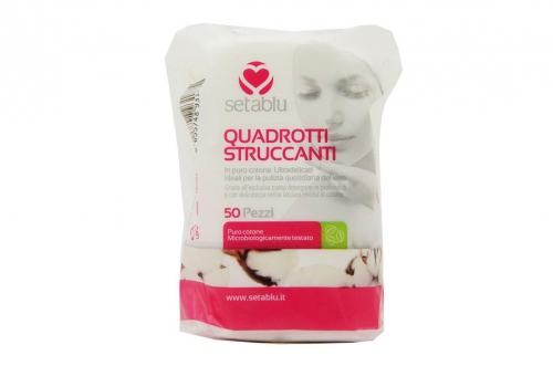 QUADROTTI STRUCCANTI 50PZ PURO COTONE