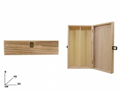 SCATOLA PORTABOTT 2BT LEGNO BRUCIATO