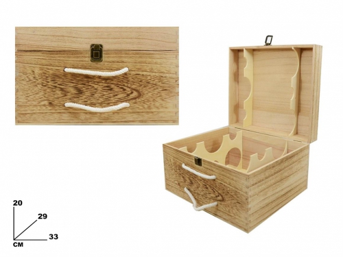 SCATOLA PORTABOTT 6BT LEGNO BRUCIATO