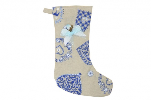 CALZA COTONE LUSSO DISEGNO CUORI 722