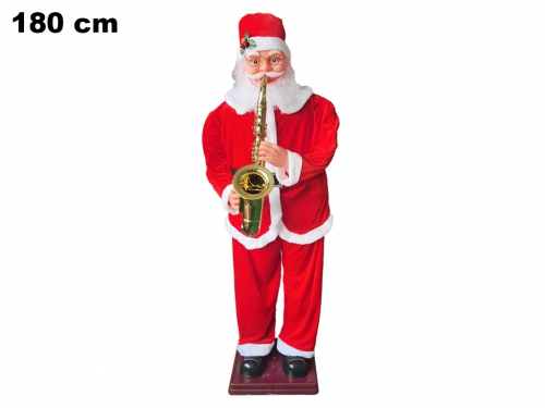 BABBO NATALE CON SAX MOVIMENTO CM 180