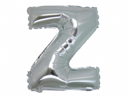 5 PALLONI MYLAR CM 42 LETTERA Z ARGENTO