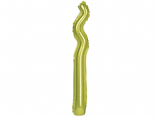 5 PALLONI MYLAR KURLY ZIG ZAG GIALLO
