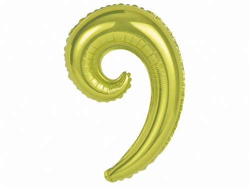 5 PALLONI MYLAR KURLY WAVE GIALLO
