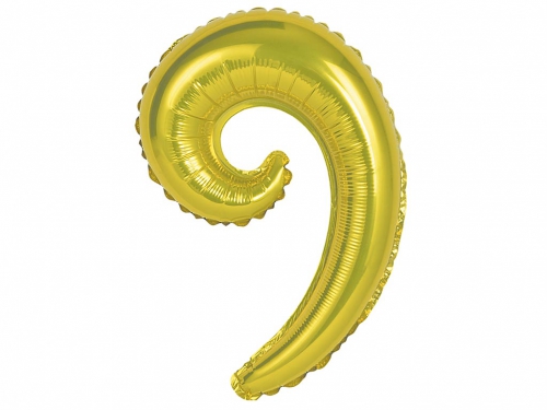 5 PALLONI MYLAR KURLY WAVE ORO