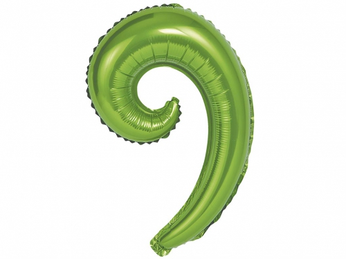 5 PALLONI MYLAR KURLY WAVE VERDE