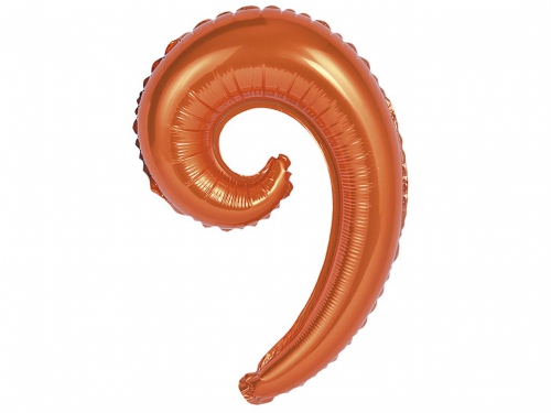 5 PALLONI MYLAR KURLY WAVE ARANCIONE