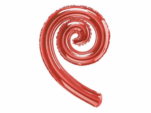 5 PALLONI MYLAR KURLY SPIRLY ROSSO