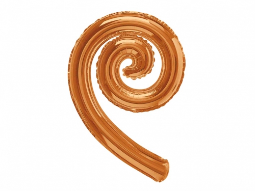 5 PALLONI MYLAR KURLY SPIRLY ARANCIONE
