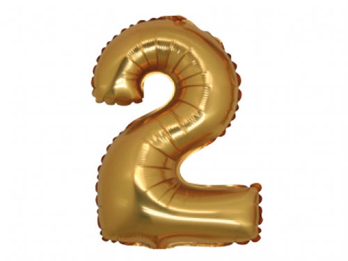 PALLONE MYLAR CM 102 NUMERO 2 ORO