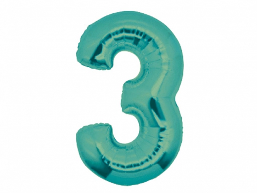 PALLONE MYLAR CM 102 NUMERO 3 TIFFANY