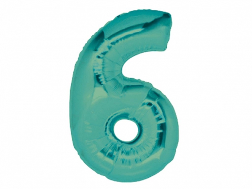 PALLONE MYLAR CM 102 NUMERO 6 TIFFANY