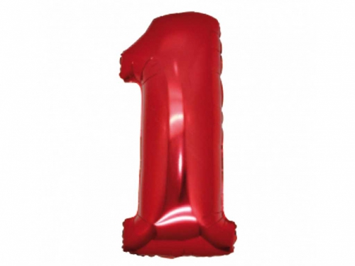 PALLONE MYLAR CM 102 NUMERO 1 ROSSO