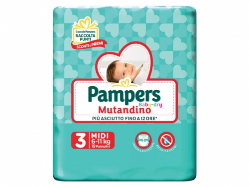 PAMPERS BABYDRY MUTANDINO MIDI TG.3