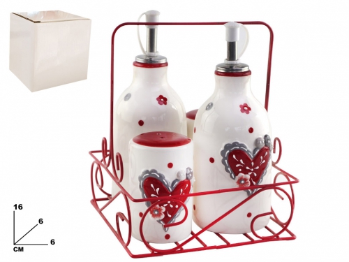 SET OLIO, ACETO, SALE E PEPE CUORI