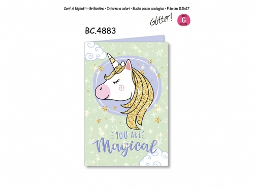 BIGLIETTO HAPPY BIRTHDAY UNICORN BC.4883