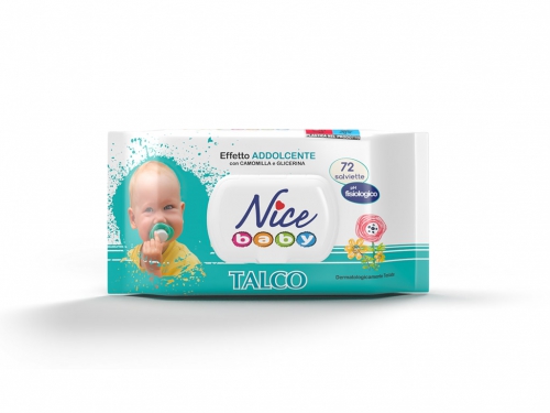 NICE SALVIETTE BABY TALCO 72PZ