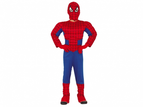 COSTUME SUPEREROE MUSCOLOSO ROSSO 10-12A