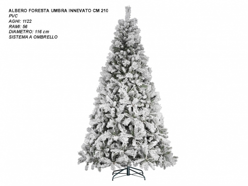 ALBERO FORESTA UMBRA INNEVATO CM 210