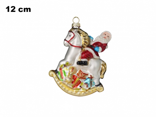 DECORAZIONE BABBO NATALE SU CAVALLINO