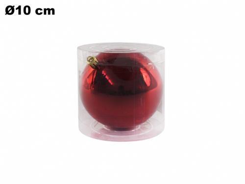 SFERA ROSSA 10 CM IN PVC BOX