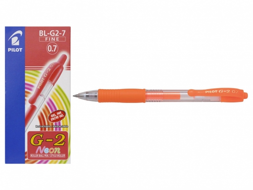 PILOT PENNA G-2 0,7 ARANCIO NEON
